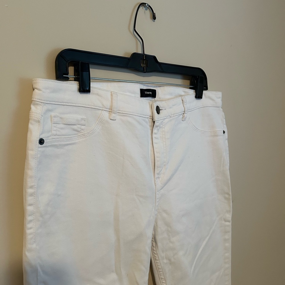 Theory White Denim Pants Size 31 - Picture 2 of 7